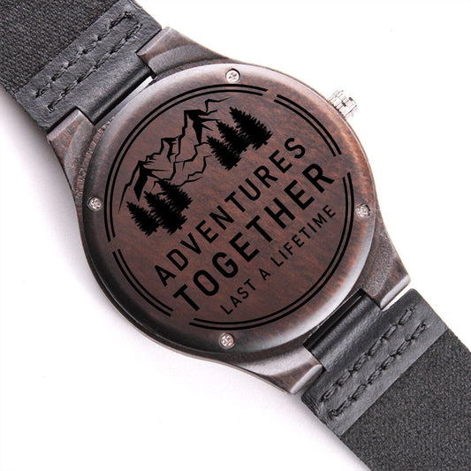 Adventures Together | Engraved Wooden Watch