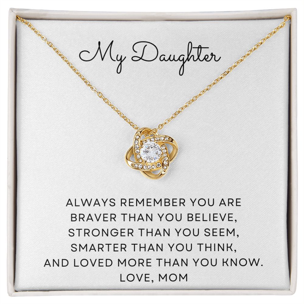 To My Daughter - From Mom | Love Knot Necklace | Valentine's Day