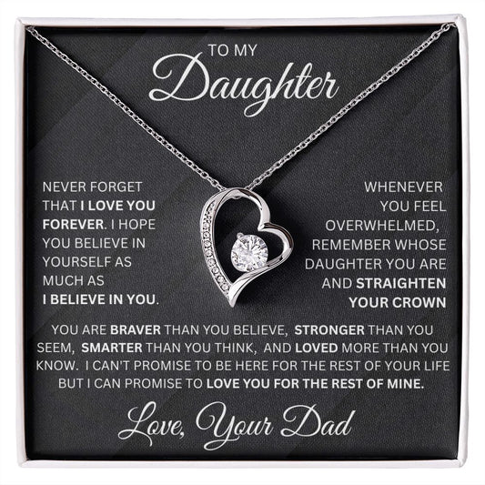 To My Daughter, Love Dad | Forever Love Necklace