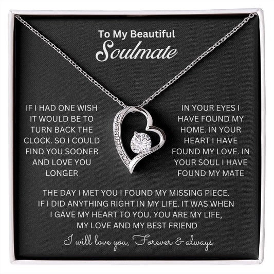 To My Beautiful Soulmate | Forever Love Necklace | Valentine's Day