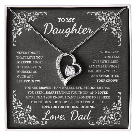 To My Daughter, Love Dad | Forever Love Necklace