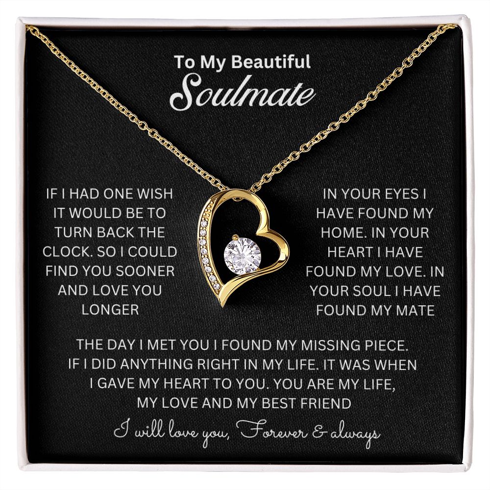 To My Beautiful Soulmate | Forever Love Necklace | Valentine's Day